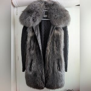 Sportmax 🖤 Luxurious Black and Gray Quilted Teddy Jacket. Acceptional Quality.